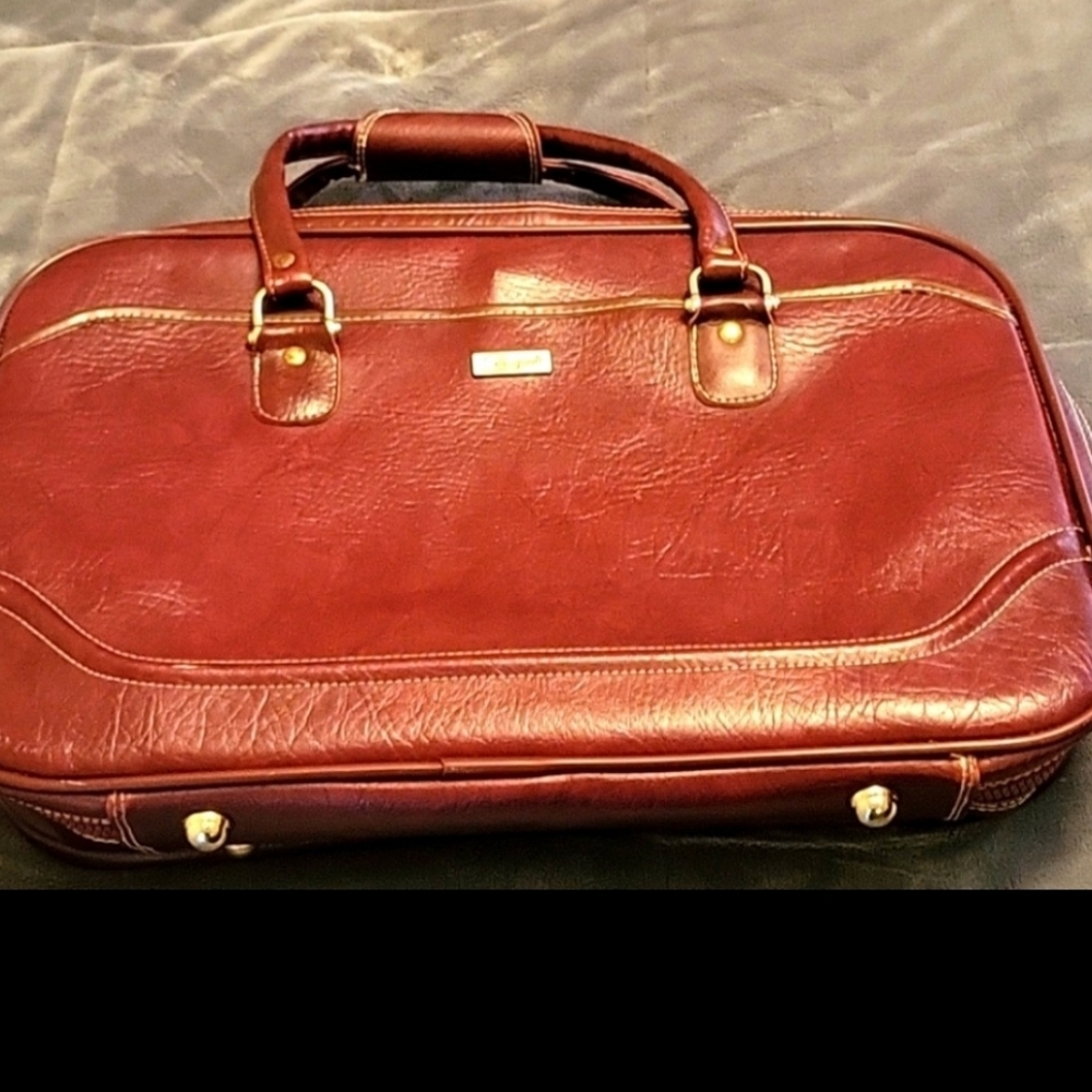Impossible to find Vintage Genuine Leather 1960s Schiaparelli weekenders bag - Picture 3 of 12
